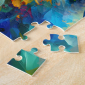 Aussiedoodle Dog Acrylic Print | Bunt Puzzle (Seite)