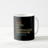 Aussiedoodle Dog Besitzer Kaffeeliebhaber Kostenvo Kaffeetasse (VorderseiteRechts)