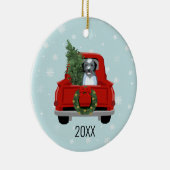 Aussiedoodle dog christmas keramik ornament (Rechts)