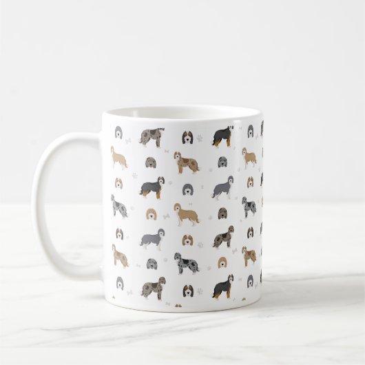 Aussiedoodle dog mix Coffee Mug Kaffeetasse (Links)