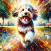 Aussiedoodle Dog Portrait Akrylkkunstdruckhund Puzzle
