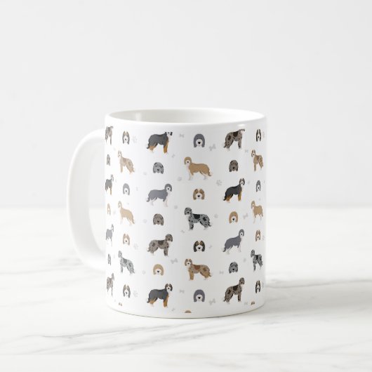 Aussiedoodle-Hundemischung Kaffeetasse (Vorderseite Links)