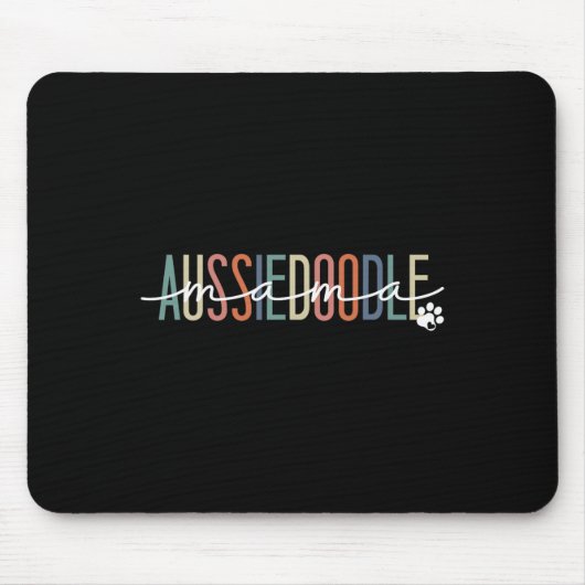 Aussiedoodle Mama Aussie Doodle Dog Mama Mutter D Mousepad (Vorne)