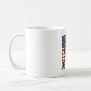 Aussiedoodle Papa Patriotisches Vintage-Hund-Shirt Kaffeetasse
