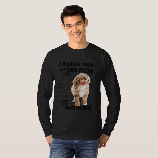 Aussiedoodle Quote Mama Aussiepoo Vater Niedlich A T-Shirt (Vorne ganz)