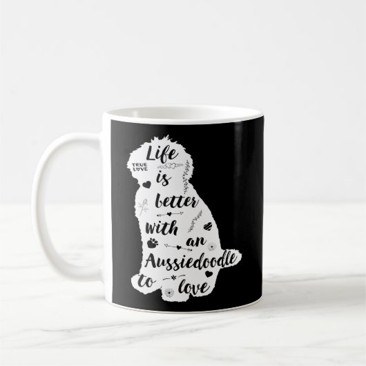 Aussiedoodle Shirt Design für Aussiedoodle Dog Lov Kaffeetasse (Links)