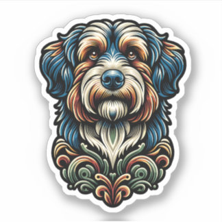 Aussiedoodle Vinyl Waterproof Hundekleber Aufkleber