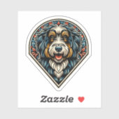 Aussiedoodle Vinyl Waterproof Hundekleber Aufkleber (Blatt)