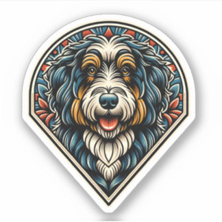 Aussiedoodle Vinyl Waterproof Hundekleber Aufkleber