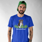 Aussies Australian Shepherd Dog Tropical Leaves T-Shirt