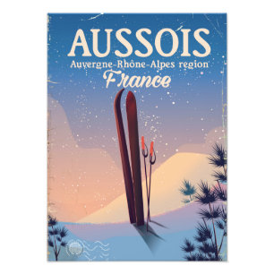 Aussois Auvergne-Rhône-Alpes Frankreich Skiposter Fotodruck