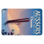 Aussois Auvergne-Rhône-Alpes Frankreich Skiposter Magnet (Horizontal)