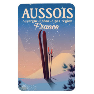 Aussois Auvergne-Rhône-Alpes Frankreich Skiposter Magnet