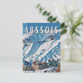 Aussois Skistation Postkarte (Stehend Vorderseite)