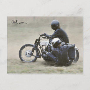 Ausstattung der Damen vor '65 Sidecar Postkarte