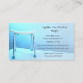 Ausstattung mit weißem Duschstuhl Medizinische Bet Visitenkarte (Vorderseite)