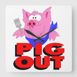 Ausstechen Quadratische Wanduhr