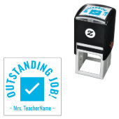 "AUSSTEHENDE ARBEITSPLÄTZE!" Tutor Rubber Briefmar Permastempel (Beispiel)