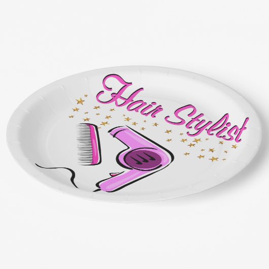 AUSSTEHENDER HAARESYL UND SCHÖNER PAPPTELLER (Schrägansicht)