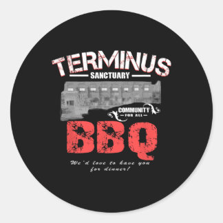 Aussteigen Erwachsener Terminus Grillen Funny Zomb Runder Aufkleber