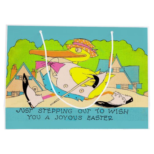 Aussteigen für Ostern Große Geschenktüte (Rückseite)