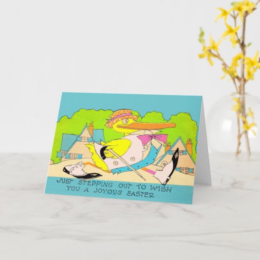 Aussteigen für Ostern Karte (Gelbe Blume)