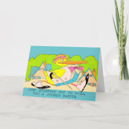 Aussteigen für Ostern Karte