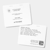 Aussteller-Event-Zugangsidentitätsdesign Ausweis (Vorder- & Rückseite)