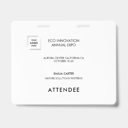 Aussteller-Event-Zugangsidentitätsdesign Ausweis (Vorderseite)