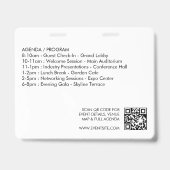 Aussteller-Event-Zugangsidentitätsdesign Ausweis (Rückseite)