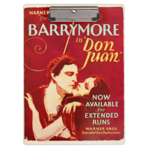 Ausstelleranzeige 1927 Johns Barrymore Mary Astor Klemmbrett