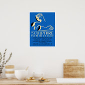 Ausstellung amerikanischer Skulpturen Poster (Küche)