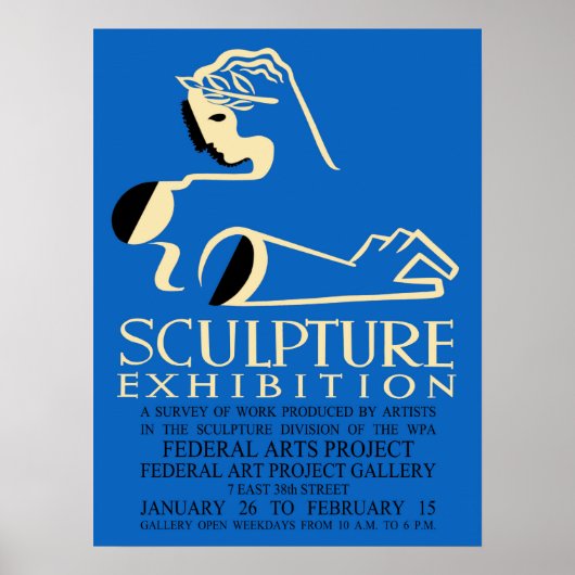 Ausstellung amerikanischer Skulpturen Poster (Vorne)