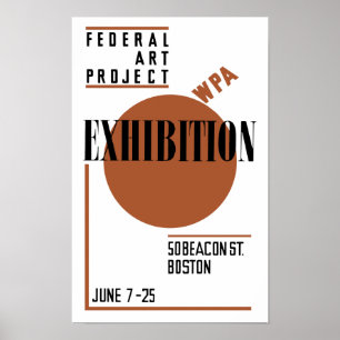 Ausstellung bundesstaatlich Art Projekt WPA Poster