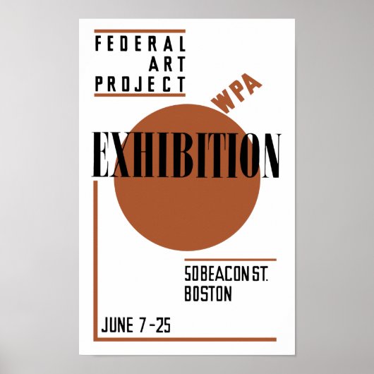 Ausstellung bundesstaatlich Art Projekt WPA Poster (Vorne)