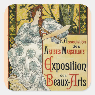Ausstellung des Baux-Arts Quadratischer Aufkleber