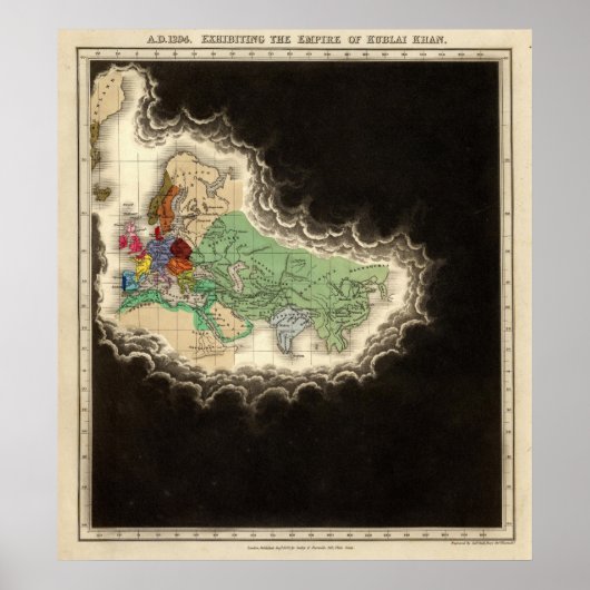 Ausstellung des Kaiserreichs von Kublai Khan 1294  Poster (Vorne)