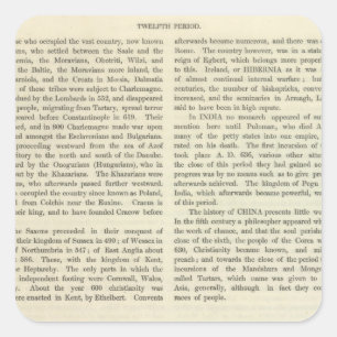 Ausstellung des Reiches Charlemagne 814 AD 2 Quadratischer Aufkleber