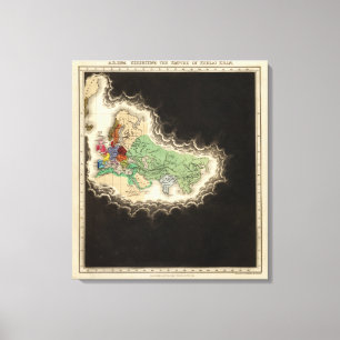 Ausstellung des Reiches von Kublai Khan ANZEIGE Leinwanddruck