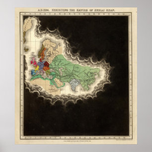 Ausstellung des Reiches von Kublai Khan ANZEIGE Poster