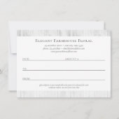 Ausstellung eines rustikalen Geschenkgutscheins fü Einladung (Rückseite)