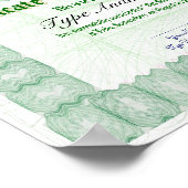 Ausstellung eines Teilnahmezertifikats Poster (Ecke)