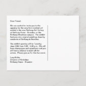 Ausstellung Eröffnung Postkarte (Rückseite)