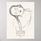 Ausstellung Gustav Klimt Halbbild Junge Frau Poster (Vorne)