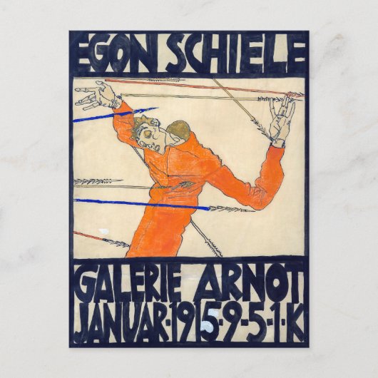 Ausstellung in der Arnot Gallery | Egon Schiele | Postkarte (Vorderseite)