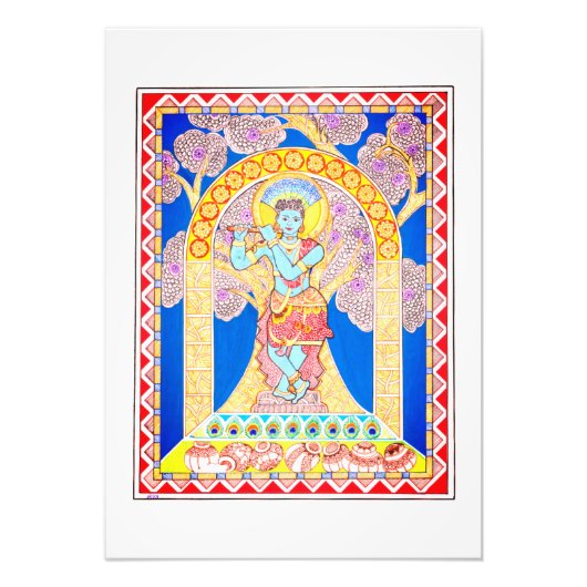 Ausstellung - Krishna motif Fotodruck (Vorne)
