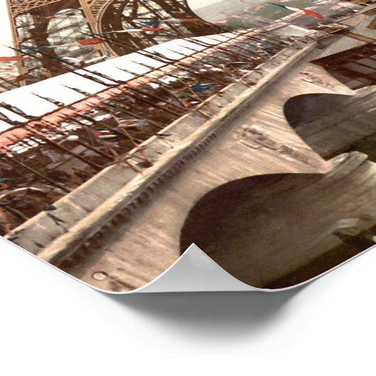 Ausstellung Universelle - 1900 - Eiffelturm Poster (Ecke)