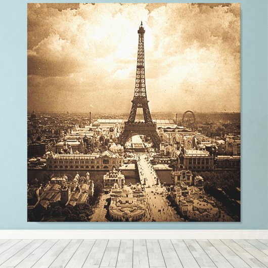 Ausstellung Universelle Eiffelturm 1900 Leinwanddruck (Insitu (Holzboden))