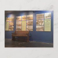 Ausstellung Vintage-Fotos Holzbank