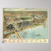 Ausstellung von Chicago Columbian 1893 Panoramakar Poster (Vorne)
